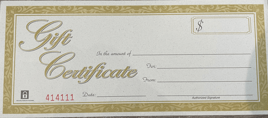 Gift certificate